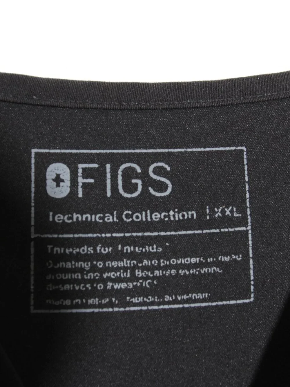FIGS Men’s Set Cairo Straight-Leg Scrub Pant Black Technical Collection XL / XXL